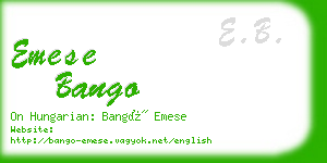 emese bango business card